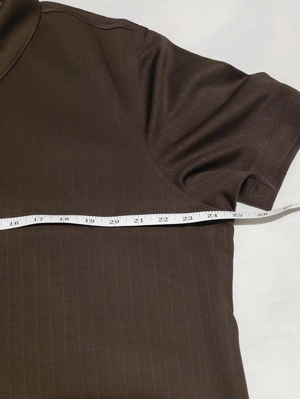 Perry Ellis Men's Brown Zip-Front XL Polo Shirt - Picture 2 of 7